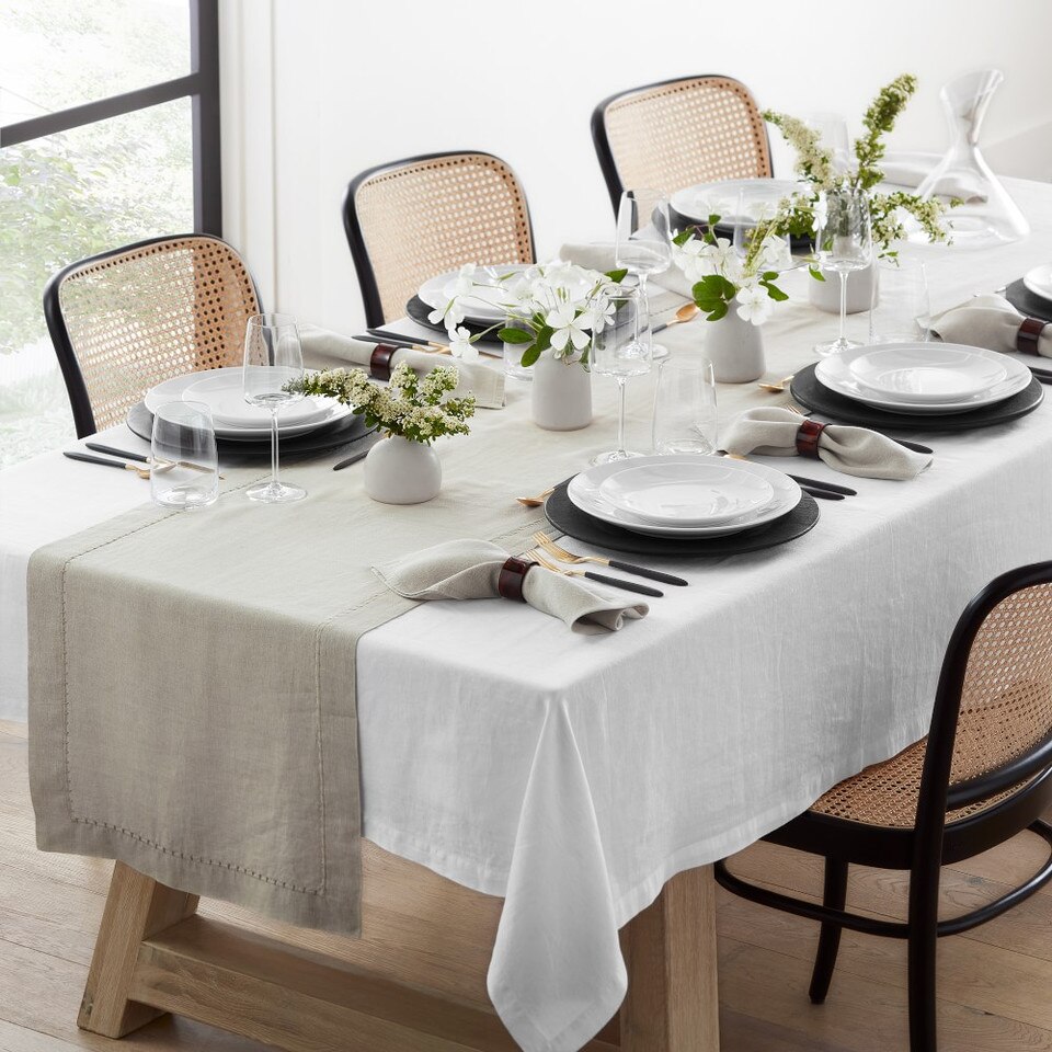 Italian Washed Linen Table Runner Williams Sonoma Australia